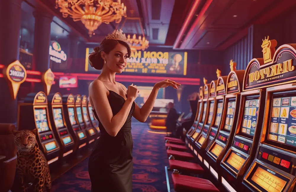 ตู้สล็อตเปิดไฟในคาสิโน ภาพประกอบ sbfplay slot
